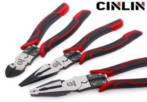 Enkel multitool platt noselong näsa tång ståltråd strippare kabel cutter crimper crimning handverktyg elektriker skärning 225448640