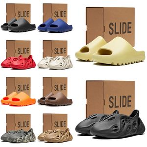 con sandali designer in scatola uomini femminili diapositive scarpe da gocce di sabbia deserta arancione da uomo pantofole per diapositive