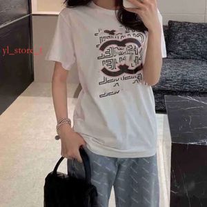 Designer Channel Women T Shirt High Quality Stylish Letter Print Ladiesshort Sleeve Casual Sports Par Relaxed Korean Version Ins Fashion Graphic T-Shirt DB8 87