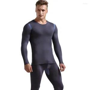 Roupa térmica masculina Menas de moda elástica Slim respira Separação suor Wicking A quente Keep For Suitle Intens Wear Clothing Thermo Ploth