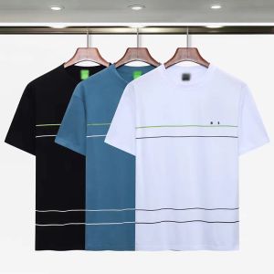 Yaz Günlük Tişört Tasarımcı Lüks Pamuk Erkek Kısa Kollu Tişört Moda Yuvarlak Boyun Mektup Baskı Büzülebilir Nefes Alabilir Gevşek Giyim Spor Giyim