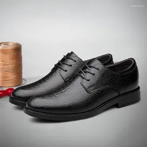 Scarpe casual maschi vera pelle oxford crocodile modello uomo abito da sposa formale puntato per dito gentiluomo