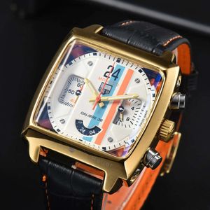 tag heure orologio orologio originale da uomo orologio da uomo monaco caliber gulf moving orologio orologio da polso in pelle cronografo cronografo orologio di lusso 1427 tag watch