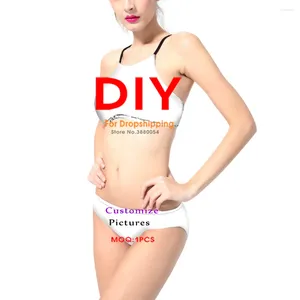 Da bagno da bagno da nuoto Noisydesigns Women Bikini Set personalizzato IMMAGINE PO 3D Stampa 3D Sexy Two pezzi Summer Beach Beding Drop