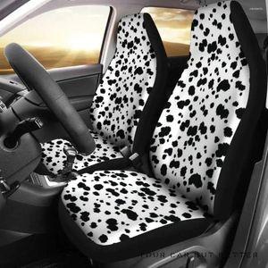 Car Seat Covers Dalmatian Dog Print Firefighter Fireman 232205 Pack Of 2 Universal Front Protective Cover