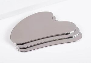 Custom Edelstahl Gua Sha Scraping Massage -Werkzeug für Gesicht Hals Hautpflege Gesicht Guasha Board Metall Straffy Beauty Health5552075