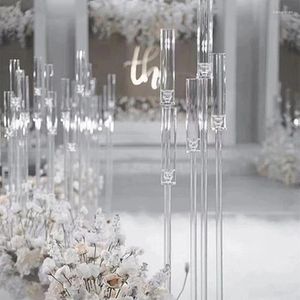 Candele Candele in stile Crystal Candelabra Centrotavola per matrimoni Acrilico per tavolo