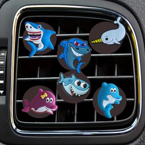 Car Key Sharks And Whales Cartoon Air Vent Clip Clips Conditioner Outlet Per Decorative Freshener Conditioning Drop Delivery Otf3A