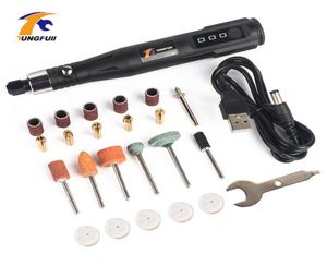Dremel Tool Mini Mini Electric Gravur Stift Carving Tool mit Polierzubehör 15000 U / min Schleifwerkzeug Set Kit T20032531221486597