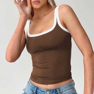 Camiseta feminina camisetas sexy primavera/verão nova garota picante y2k tampa de tanque de pescoço quadrado feminino com tampa de alça de umbigo aberta esbelta