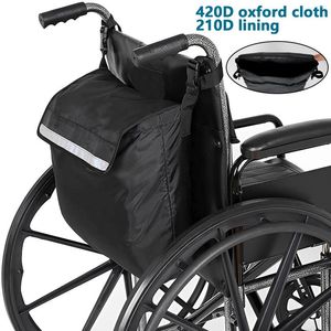 Borse di stoccaggio sedia a rotelle di bracciolo borse laterali sacca impermeabile tasca portatile per la maggior parte delle ruote a piedi e accessori per le attrezzature mobili
