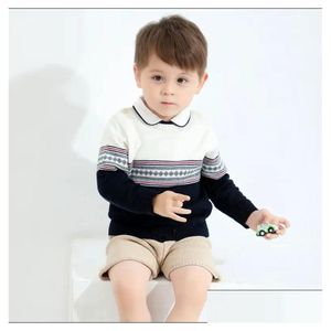 Pullover Spring Baby Turtleneck Sweater Children Clothing Tops 1 To 7 Year Boys Girls Knitted Plover Toddler Kids Drop Delivery Mate Dhali