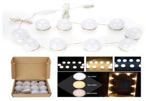 Kits de lâmpadas de lâmpadas LED de maquiagem espelho de maquiagem porto de carregamento USB LUZ COSMETICELED BLUBA AJUSTÁVEL Ajusta Espelhos Luzes de brilho253K6082373