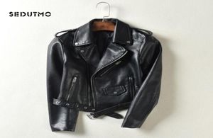 Sedutmo 2018 Spring Plus Size 3xl Faux Leather Jacket Women Black Punk Heat осенняя байкерская куртка мотоцикл верхняя одежда ED1447268999