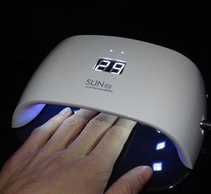 Cała lampa Foeonco Sun9x 18W UV do paznokci manicure białe światło Timer Control Professional paznokcie utwardzanie paznokciami u paznokci LED GE8258019