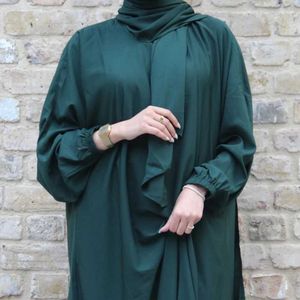 Ethnic Clothing New Custom Middle East Dubai Ruffle Design Rhinestone Lslamic Clothing Turkish Hoody hijab Abaya Modest Dress Hoody Abaya T240510