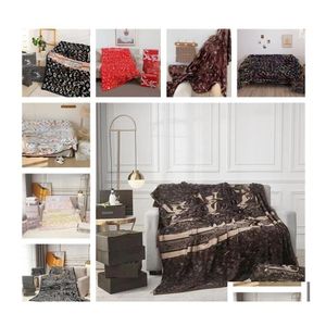 Coperte 9 colori Designer Designer Stampato Old Flower Classic Design Delicate Air Conditioning Asciugamano da bagno morbido inverno inverno Dhe 213N