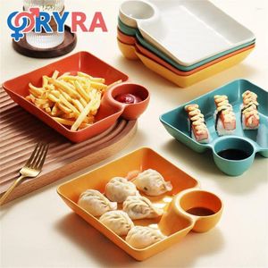 Plates Fruit Plate Square Creative Japanese Tableware Household Kitchen Accessories Vinegar Dinnerware Dessert Tray