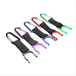 Party Favor 1000pcs Aluminum Carabiner Drink Water Bottle Buckle Hook Holder Clip Camping Hiking Key Chain Multi-color Traveling Tools