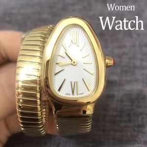 Women Watches de alta qualidade womans relógios de pulso Moda Moda Gold Watch Snake Assista