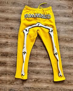 Kvinnors byxor capris 2024 harajuku skum ben raka byxor hip-hop brev vinter tjock lös y2k casual byxor swaatpants womenl2405