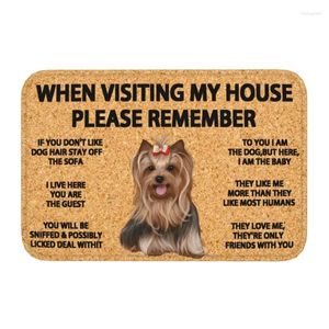 Carpets Please Remember Yorkshire Terrier Yorkie Dog Doormat Anti-Slip Bath Kitchen Mat Garden Garage Floor Door Entrance Carpet Rug