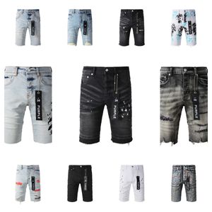 Purple Brand Shorts Denim Shorts Mens Purple Jeans Shorts Casual Style Cotton Blend Fabric Wash Vintage Street Fashionable Hip Hop Hole Designer Ksubi Jeans Shorts