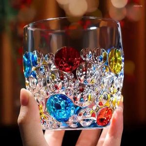 Wine Glasses 350ml Crystal Color Whiskey Cup Coffee Cups Whisky Liquor Glass Water Glassware X027