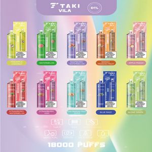 Vape Jnr Shisha Hookah 18K Puffs E-CIG使い捨てベイプペン26ML DTL TAKI 18000パフ