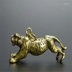 Decorative Figurines ( Mini ) Delicate Chinese Old-style Brass Carved Cute Tiger Auspicious Statue