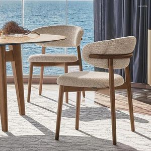 Kitchen Storage Nordic Solid Wood Modern Simple Light Luxury Designer Cloth Dining Chair El Backrest Home Restaurant Table