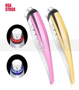 USA Portable Red Blue Light Therapy Ultrasonic Facial Massager Pon Skin Rejuvenation ion Face Clearer Beauty Care Mach4980186