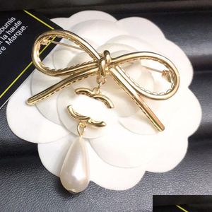 Pins Broschen Dessinger Brosche Anzug Pin Pearl berühmte Damenbrief Mode Fashion Crystal Jewelry Kleidung Dekoration Accessoires Christus otihq