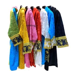 Klasyczne kimono unisex Bathobe 7 Bawełniane kolory marka marka twórczy designer ciepłe pary kąpiel szlafrok domu
