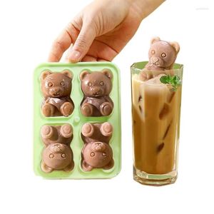 Baking Moulds 3D Teddy Bear Ice Tray Mold Food Grade Silicone Cube DIY Reusable Household Restaurant Beverage Shop Bar