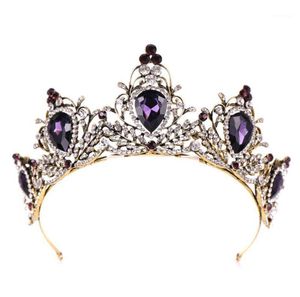 Клипы для волос Barrettes Purple Vintage Crown Bride Wedding Bridal Tiar