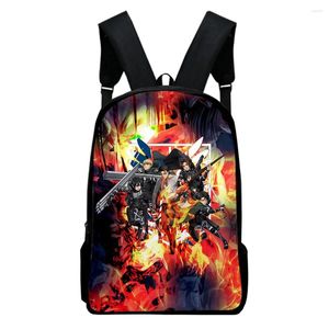 Rucksack kreativer Angriff auf Titan Eren Yeager Notebook Rucksäcke Pupil Schultaschen 3D -Druck Oxford Water of Boys/Girls Laptop