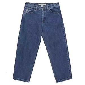 Polar Big Boy Jeans Mens Designer Pants Hip Hop Jorts Y2K Брюки Скейт -стрит -одежда ретро джинсовая мультипликация Графическая вышивка мешковатая одежда Harajuku CVH2