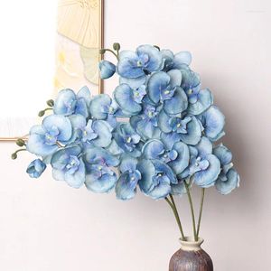 Decorative Flowers Artificial Butterfly Orchid Silk Cloth El Wedding Party Arrangement Fake Flower Decor Home Room Table Decorations