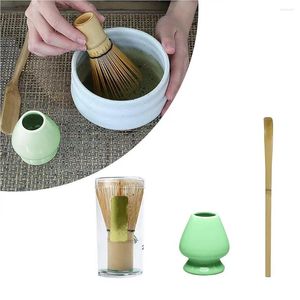 Teaware Set Matcha Set Tool Accessory Professional Tea Whisk Kit Holder Spoon Black