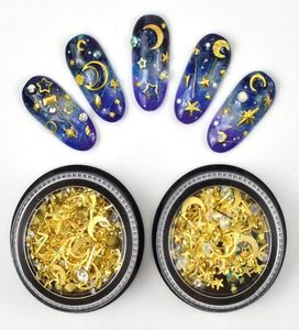 Nail art star Star Nails Gold Seques Gold Metal Washings ASTORTED ASSORT MOON STARS Manicure Glitter Lega Art Art Decoration73337492