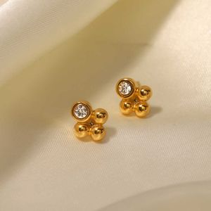 Fashion 18K Gold Bedming clássico Brincho de quatro folhas Clover Studs Jóias de designer Jóias elegantes Brincos madrepéricos para mulheres Presente de garotas de alta qualidade para mulheres