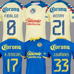 23 24 Club America Soccer Jerseys Liga MX Henry J.Quinones D.Valdes 3º A.Zendejas Fidalgo 2023 2024 Home Away Away Maillot Fãs Slim Player Version Circhas de futebol