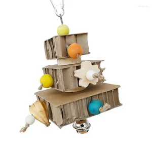 Andere Vogelversorgung Papagei Futtersuche Spielzeug kauen interaktive Papierspielzeug Cage Accessoires Karton Nahmschneider Spieße