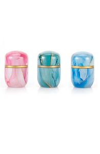 Tea Caddy Round Box Candy Jar Jar Food Orecchini per la stasa in metallo piccolo Metal Can8810235