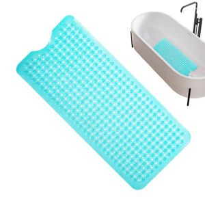 Bath Mats Non Slip Bathtub Mat With Suction Cup Anti-Skid Bathmats Drain Holes Long And Shower For Bathroom Accessories