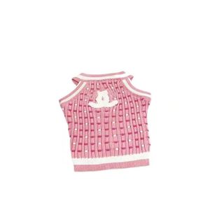 Luxus Haustierkleidung Designer Hund Bekleidung Hunde Pullover Haustier Sweatshirt Weste für kleine Hunde -Pink -Klassiker -Buchstaben Muster Haustierkleidung Marke