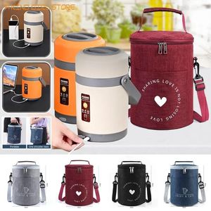 Dinnerware 1.6L/2L USB Electric Heated Lunch Box Stainless Steel Warmer Bento Container Office Worker Student Cooler Bag