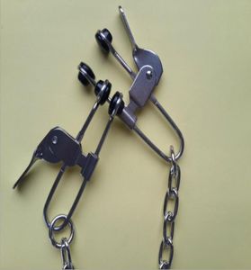 Neue Edelstahl Verstellbare Nippelklemmen Metallstrustklammern BDSM Bondage -Rückhalteszubehör Fetisch Sexspielzeug Folter Play4399146