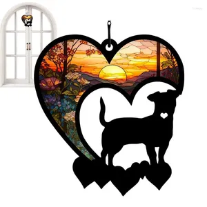 Hundekleidung Memorial Sun Catcher Haustier Verlust Hanging Anhänger Sympathie Geschenk für Liebhaber Welpendekoration